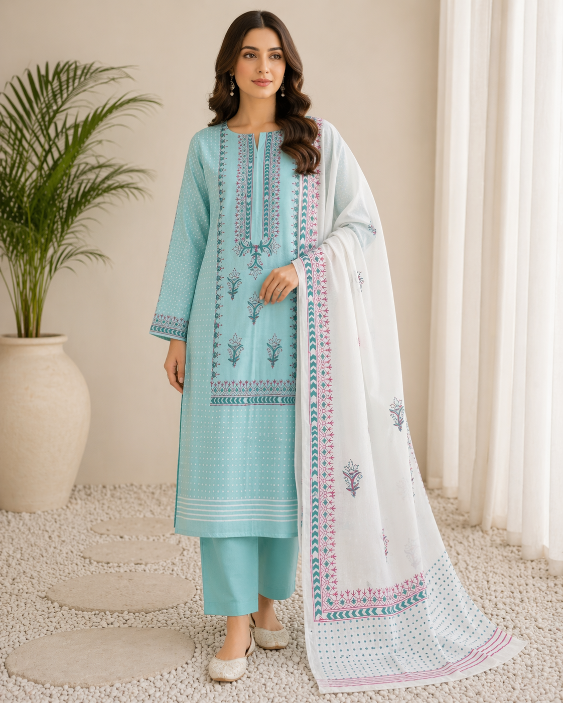 Unstitched Lawn | 3-Piece