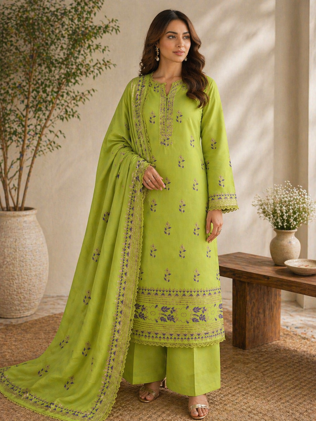 Unstitched Lawn | 3-Piece