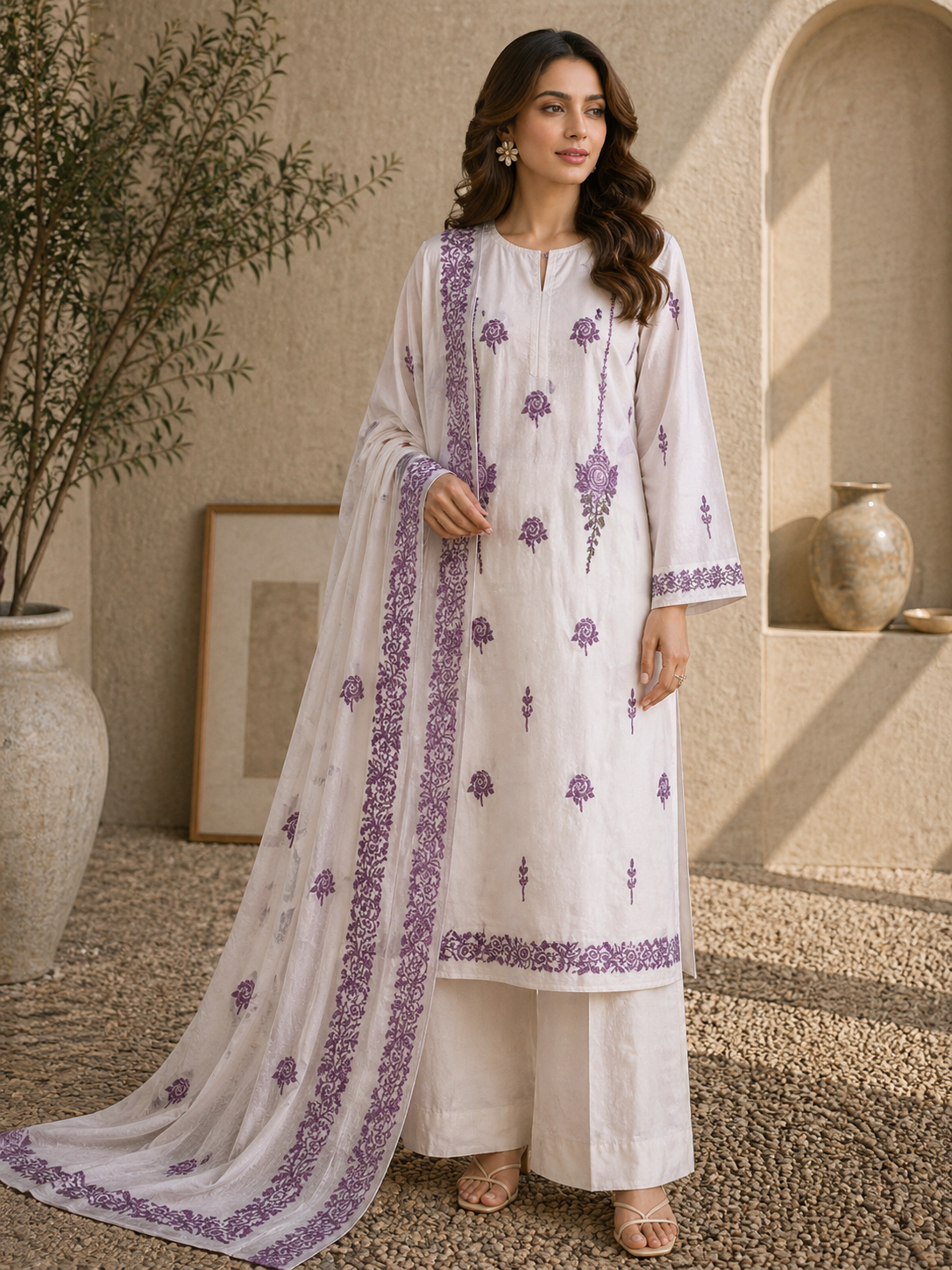 Unstitched Lawn | 2-Piece (Shirt & Dupatta)