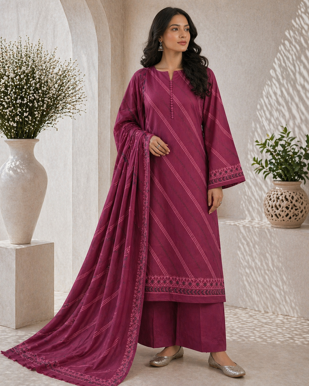 Unstitched Lawn | 3-Piece