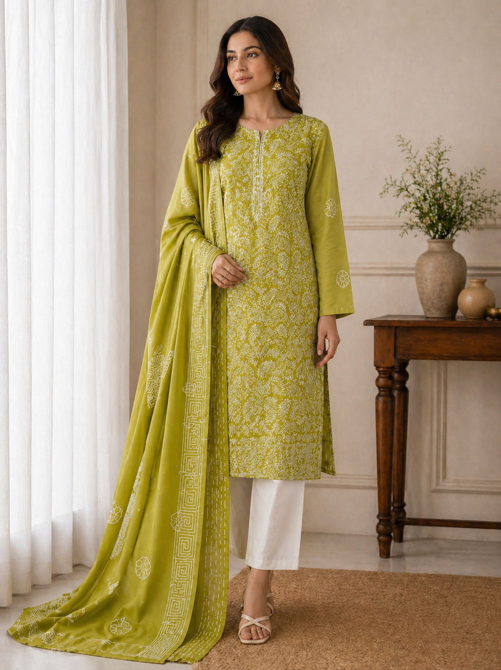 Unstitched Lawn | 2-Piece (Shirt & Dupatta)