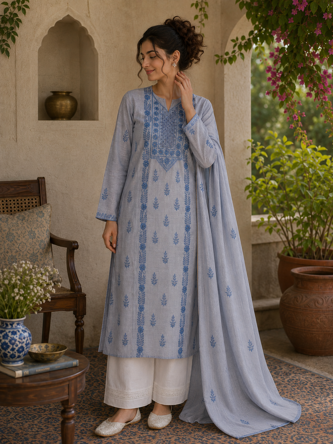 Unstitched | 2-Piece (Shirt & Dupatta)